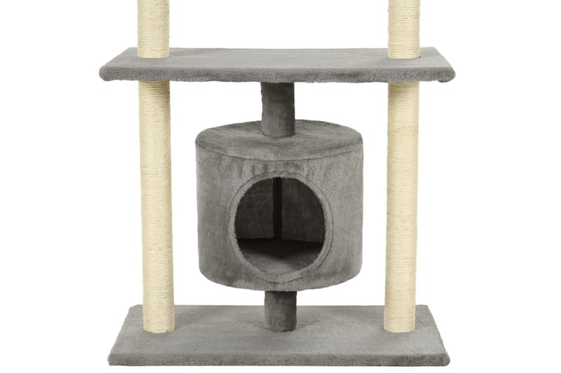 Kloretre med klorestolper i sisal 95 cm grå - Grå - Kattemøbler