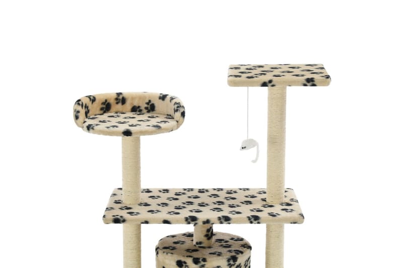 Kloretre med klorestolper i sisal 95 cm poteavtrykk beige - Beige - Sport & fritid - Til dyrene - Katt - Kattemøbler