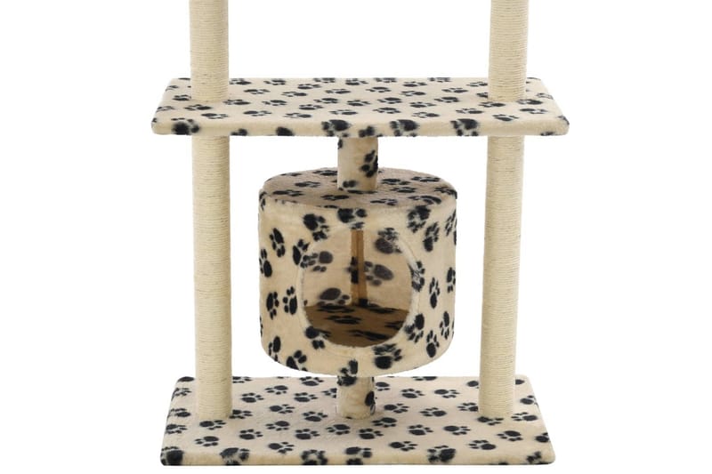 Kloretre med klorestolper i sisal 95 cm poteavtrykk beige - Beige - Sport & fritid - Til dyrene - Katt - Kattemøbler