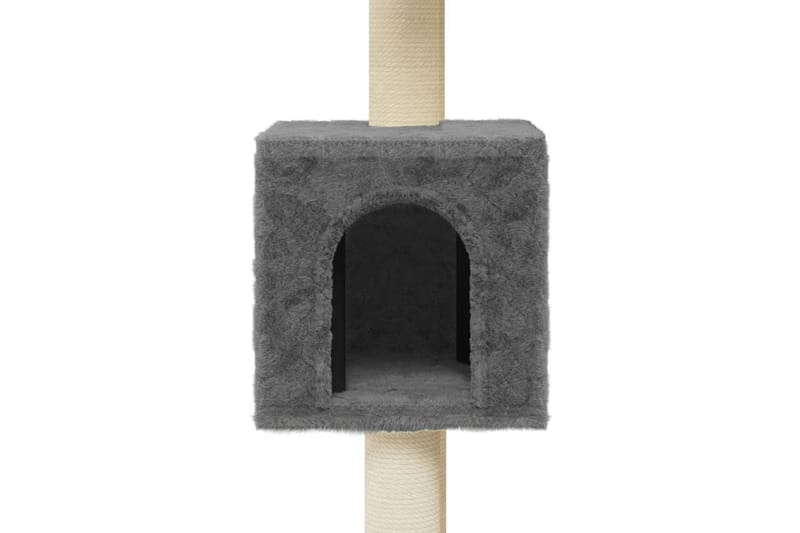 Kloretre med klorestolper i sisal mørkegrå 104 cm - Grå - Klorestativ & kloremøbler - Kattemøbler