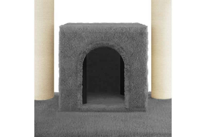 Kloretre med klorestolper i sisal mørkegrå 110 cm - Grå - Kattemøbler - Klorestativ & kloremøbler