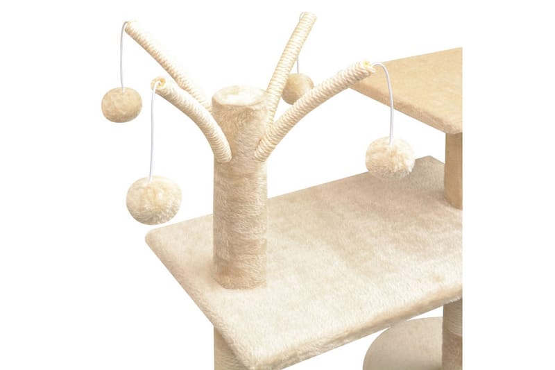 Kloretre med sisal klorestang 125 cm beige - Beige - Kattemøbler
