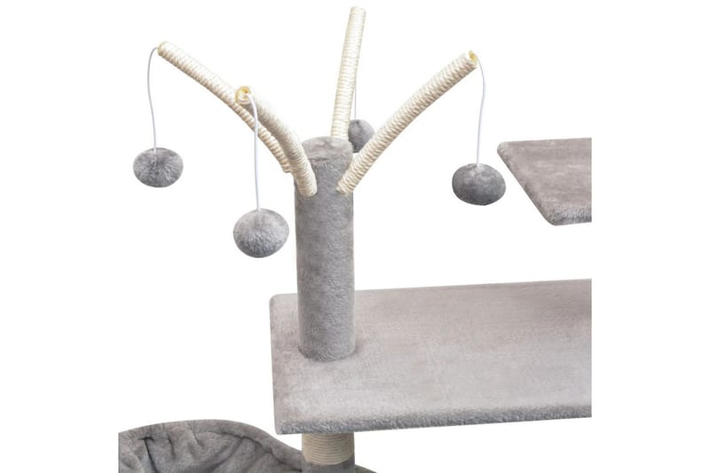 Kloretre med sisal klorestang 125 cm grå - Grå - Kattemøbler