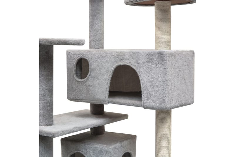 Kloretre med sisal klorestang 125 cm grå - Grå - Kattemøbler