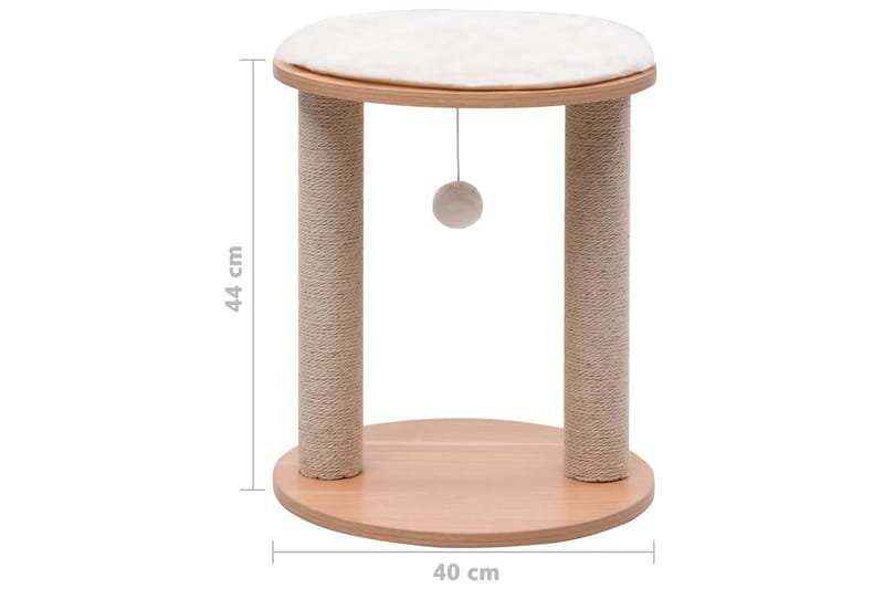 Lite kattetre med klorestolper 44 cm - Sport & fritid - Til dyrene - Katt - Kattemøbler