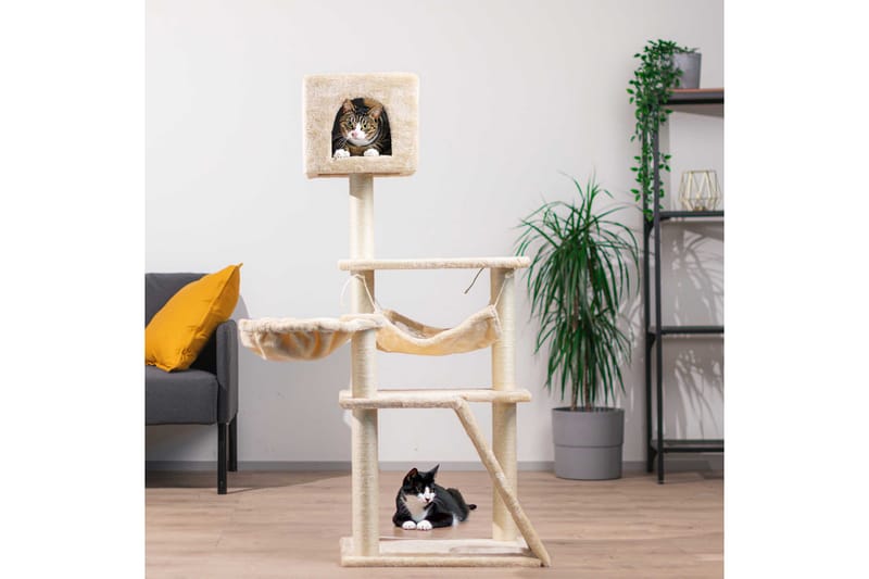 Trekker Tiger Klorestativ 130 cm - Grå - Sport & fritid - Til dyrene - Katt - Kattemøbler