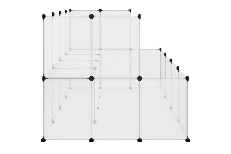 beBasic Smådyrbur gjennomsiktig 143x107x93 cm PP og stål - Gjennomsiktig - Kaninbur & kaninhus