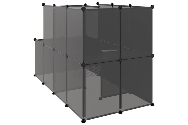 beBasic Smådyrbur svart 142x74x93 cm PP og stål - Svart - Sport & fritid - Til dyrene - Små dyr - Bur smådyr - Kaninbur & kaninhus