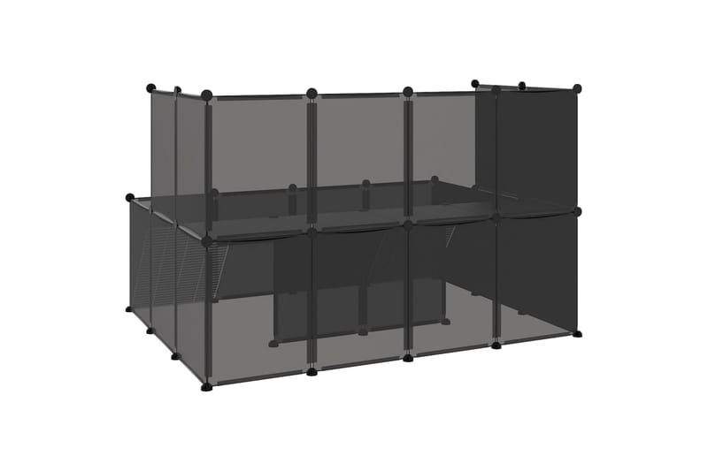 beBasic Smådyrbur svart 143x107x93 cm PP og stål - Svart - Sport & fritid - Til dyrene - Små dyr - Bur smådyr - Kaninbur & kaninhus