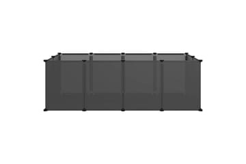 beBasic Smådyrbur svart 144x74x46,5 cm PP og stål - Svart - Sport & fritid - Til dyrene - Små dyr - Bur smådyr - Kaninbur & kaninhus