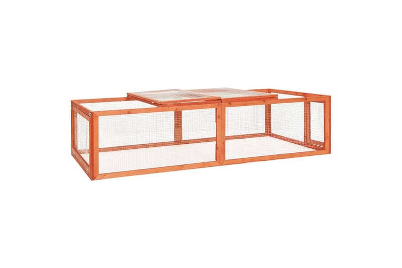 Kaninbur 183x90x46,5 cm heltre gran - Brun - Sport & fritid - Til dyrene - Små dyr - Bur smådyr - Kaninbur & kaninhus