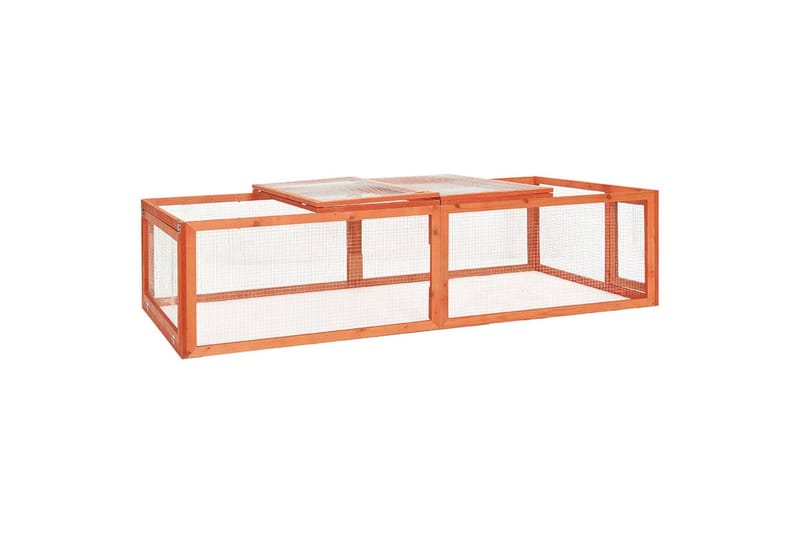 Kaninbur 183x90x46,5 cm heltre gran - Brun - Sport & fritid - Til dyrene - Små dyr - Bur smådyr - Kaninbur & kaninhus