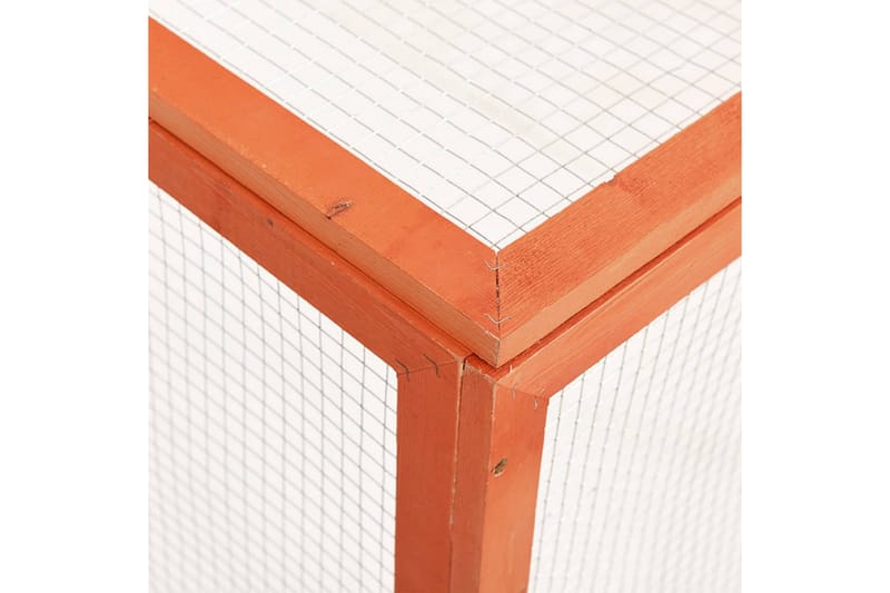 Kaninbur 124x120x60 cm heltre gran - Brun - Sport & fritid - Til dyrene - Små dyr - Bur smådyr - Kaninbur & kaninhus