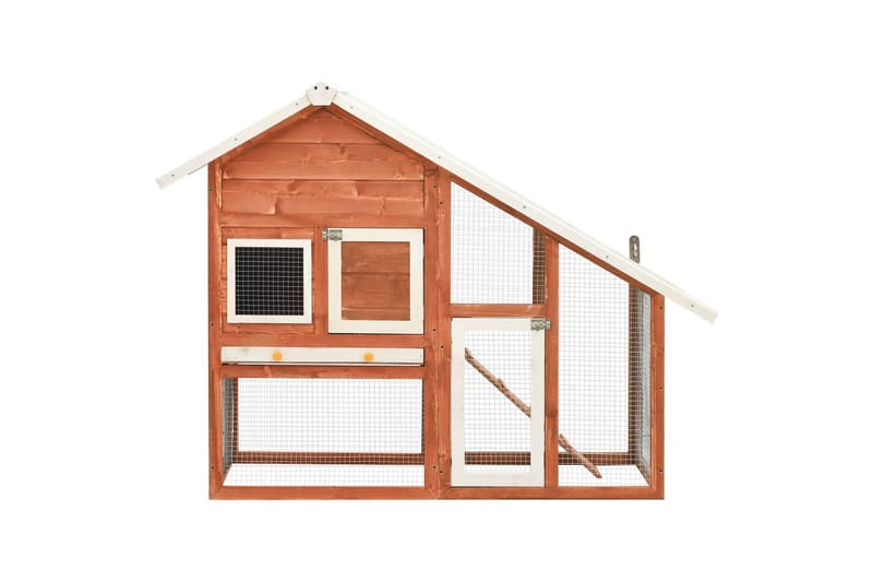Kaninbur 140x63x120 cm heltre gran - Brun - Sport & fritid - Til dyrene - Små dyr - Bur smådyr - Kaninbur & kaninhus