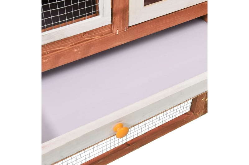 Kaninbur 140x63x120 cm heltre gran - Brun - Sport & fritid - Til dyrene - Små dyr - Bur smådyr - Kaninbur & kaninhus