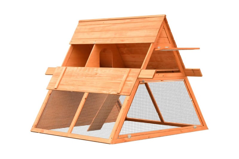 Kaninbur heltre furu & gran 152x128x108 cm - Sport & fritid - Til dyrene - Små dyr - Bur smådyr - Kaninbur & kaninhus