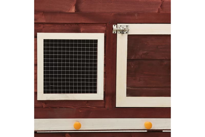 Kaninbur mocca og hvit 140x63x120 cm heltre gran - Sport & fritid - Til dyrene - Små dyr - Bur smådyr - Kaninbur & kaninhus