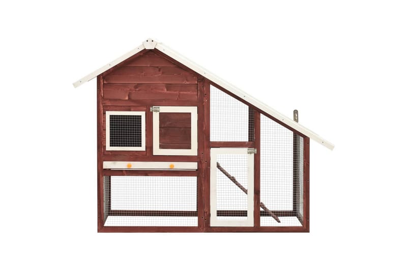 Kaninbur mocca og hvit 140x63x120 cm heltre gran - Sport & fritid - Til dyrene - Små dyr - Bur smådyr - Kaninbur & kaninhus