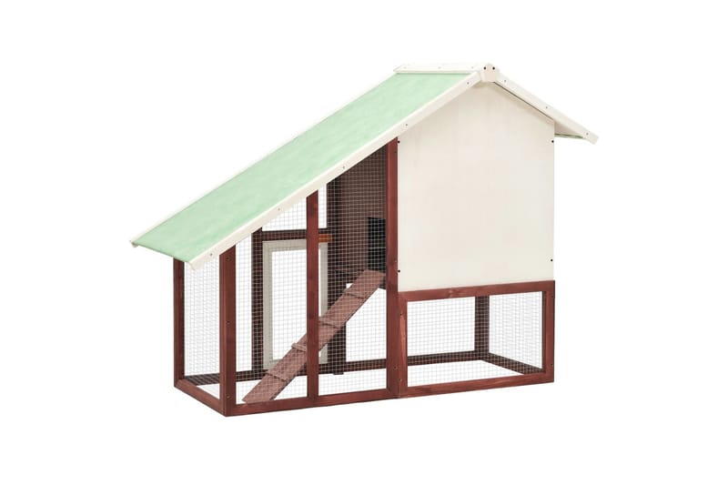 Kaninbur mocca og hvit 140x63x120 cm heltre gran - Sport & fritid - Til dyrene - Små dyr - Bur smådyr - Kaninbur & kaninhus