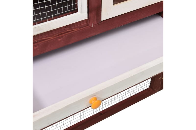 Kaninbur mocca og hvit 140x63x120 cm heltre gran - Sport & fritid - Til dyrene - Små dyr - Bur smådyr - Kaninbur & kaninhus
