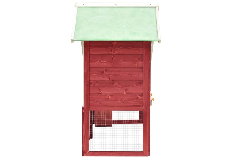 Kaninbur rød og hvit 140x63x120 cm heltre gran - Rød - Sport & fritid - Til dyrene - Små dyr - Bur smådyr - Kaninbur & kaninhus