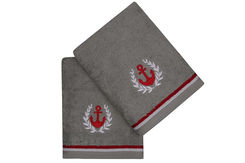 Ashburton Håndkle 2-pk - Grå - Håndklær