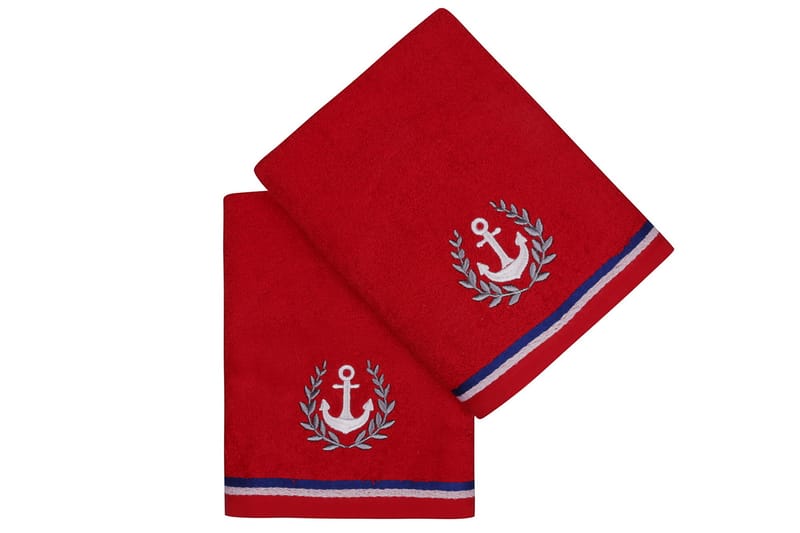 Ashburton Håndkle 2-pk - Rød - Håndklær