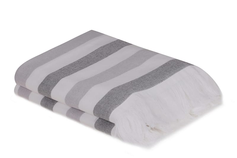Ashburton Håndkle 2-pk - Grå/Hvit - Håndklær