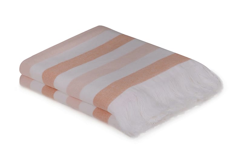 Ashburton Håndkle 2-pk - Lakserose/Hvit - Håndklær
