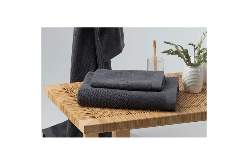 Badelaken Enzo Frotté 90 x 150 cm - Blå - Tekstiler - Tekstiler baderom - Håndklær