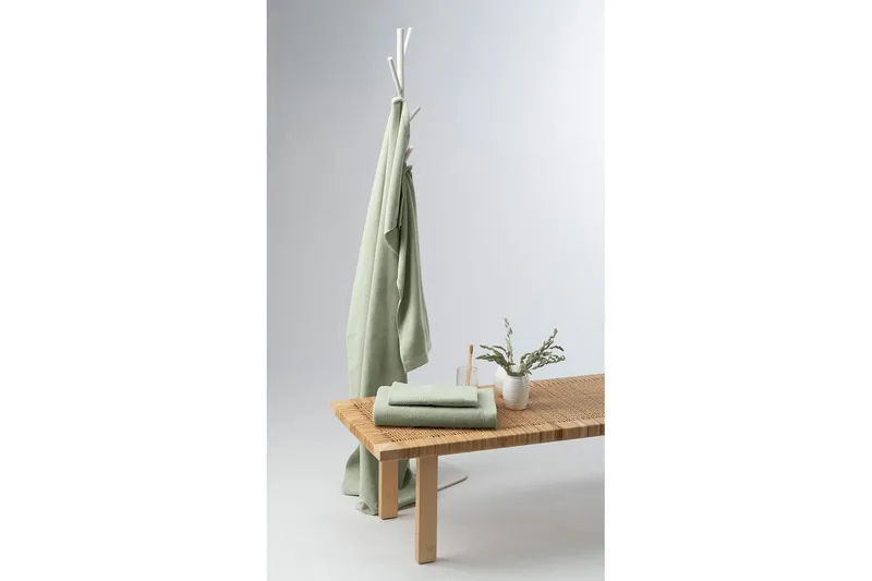 Badelaken Enzo Frotté 90 x 150 cm - Grønn - Tekstiler - Tekstiler baderom - Håndklær og badehåndkle
