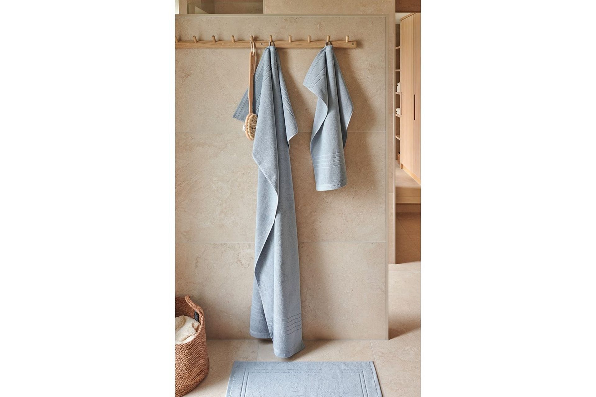 Badematte Helle 50 x 70 cm Blå - Blå - Tekstiler - Tekstiler baderom - Håndklær