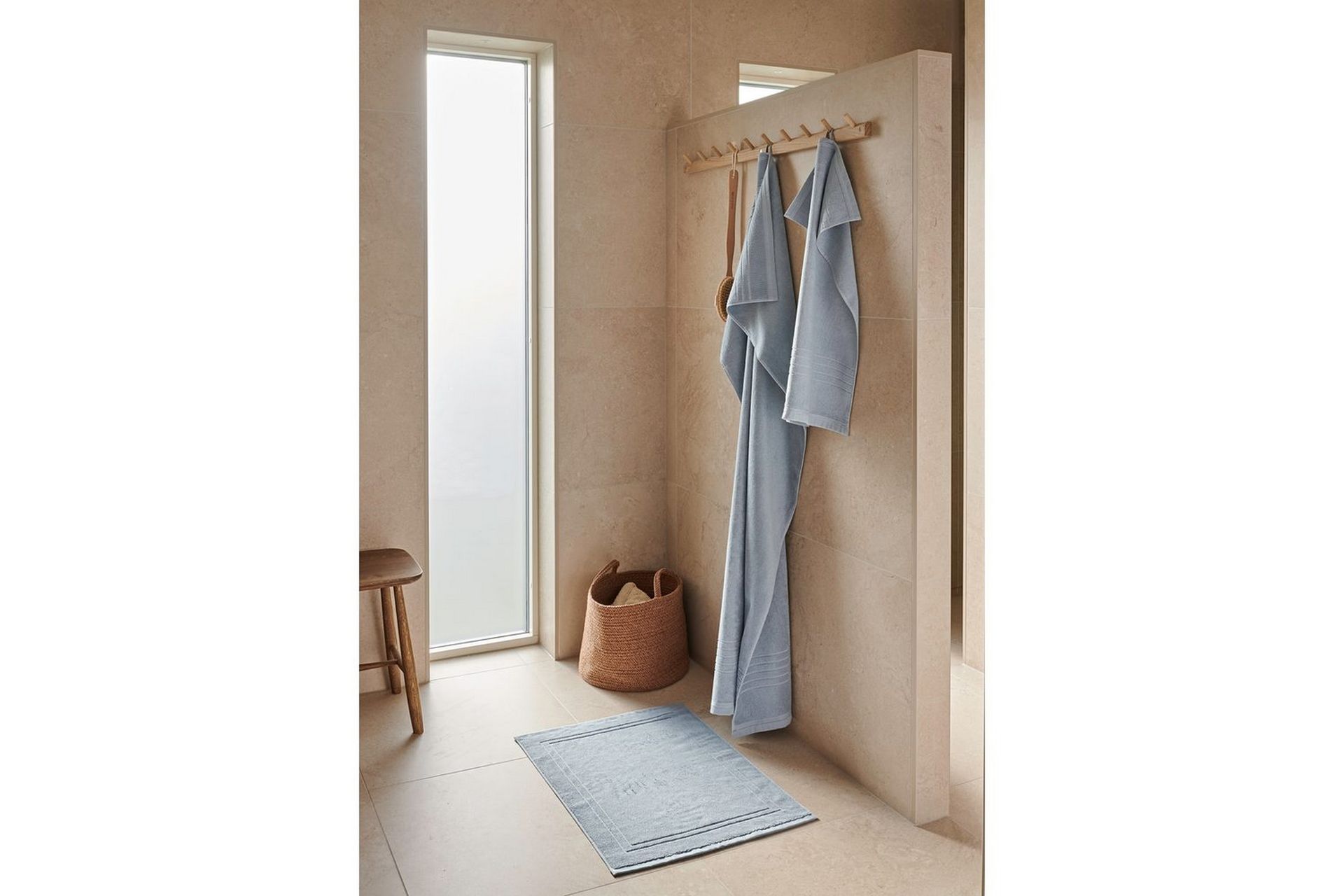 Badematte Helle 50 x 70 cm Blå - Blå - Tekstiler - Tekstiler baderom - Håndklær