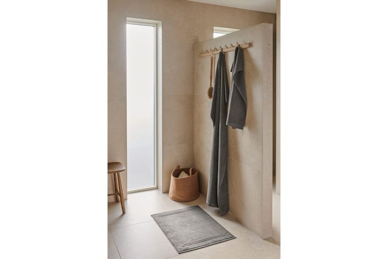 Badematte Helle 50 x 70 cm Grå - Grå - Tekstiler - Tekstiler baderom - Håndklær
