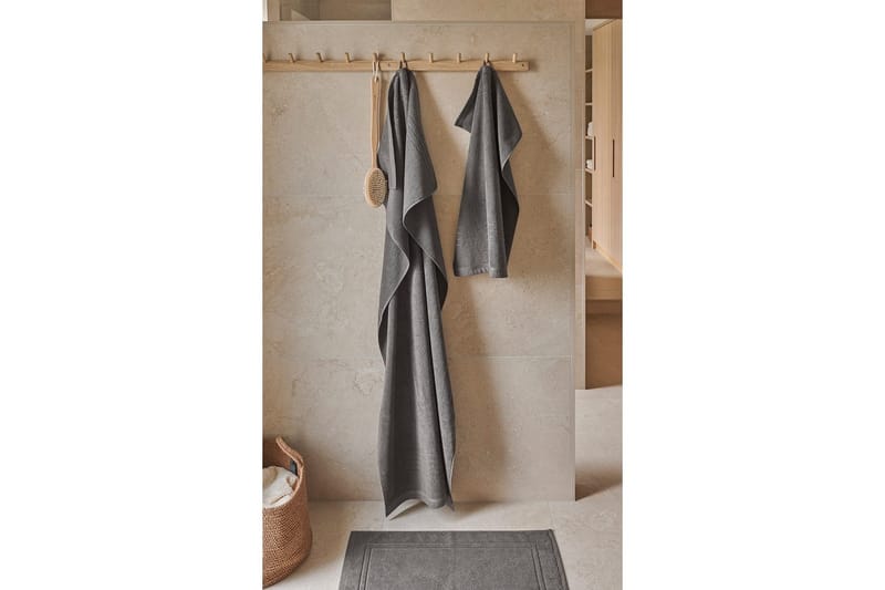 Badematte Helle 50 x 70 cm Grå - Grå - Tekstiler - Tekstiler baderom - Håndklær