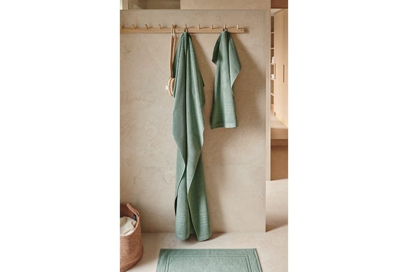 Badematte Helle 50 x 70 cm Grønn - Grønn - Tekstiler - Tekstiler baderom - Håndklær