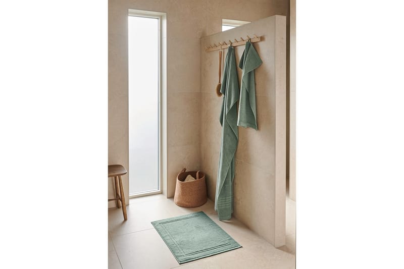 Badematte Helle 50 x 70 cm Grønn - Grønn - Tekstiler - Tekstiler baderom - Håndklær