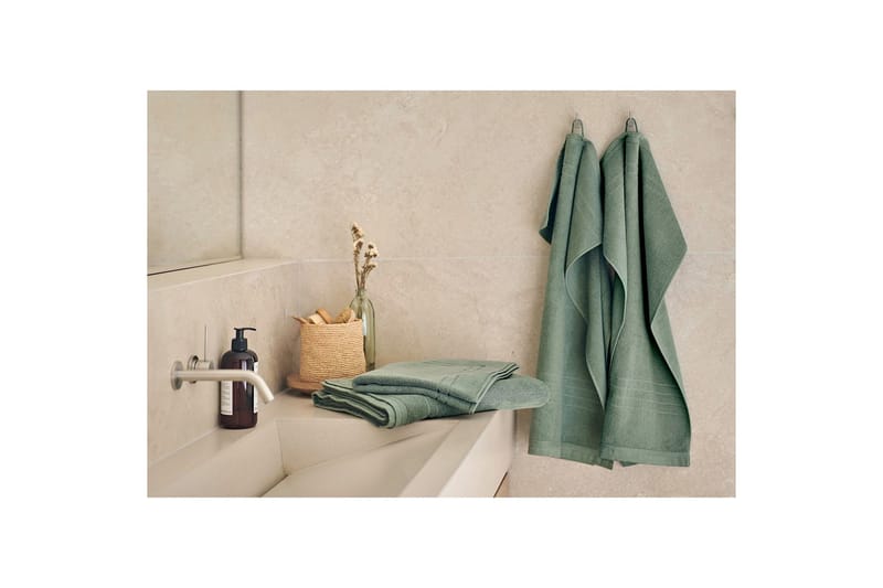 Badematte Helle 50 x 70 cm - Grønn - Tekstiler - Tekstiler baderom - Håndklær