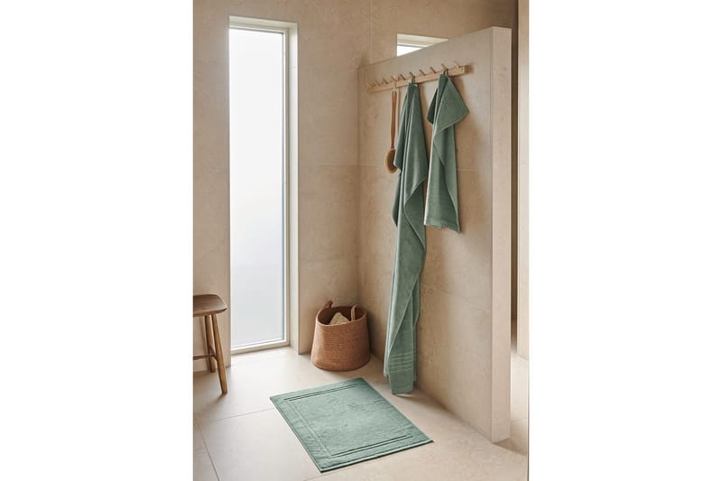 Badematte Helle 50 x 70 cm - Grønn - Tekstiler - Tekstiler baderom - Håndklær