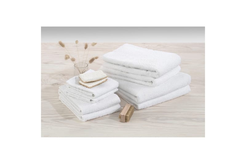 Badestykke Basic Frotté - Hvit - Tekstiler - Tekstiler baderom - Håndklær og badehåndkle