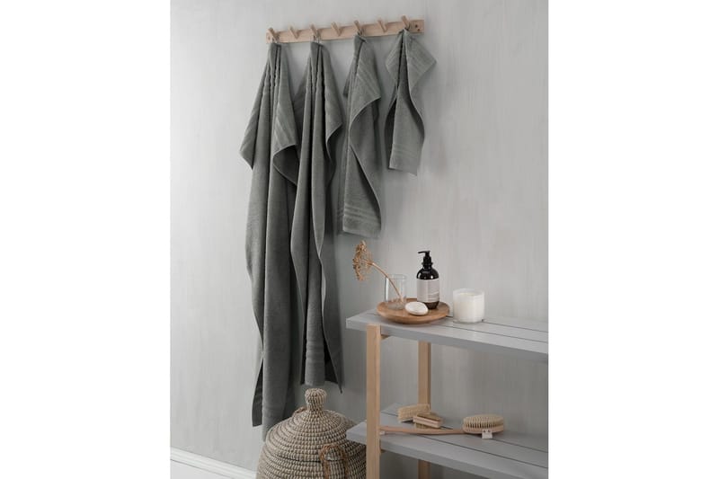 Dusjhåndkle Basic Frotté 65 x 130 cm - Grå - Tekstiler - Tekstiler baderom - Håndklær