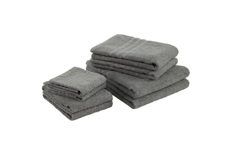 Dusjhåndkle Basic Frotté 65 x 130 cm, Grå