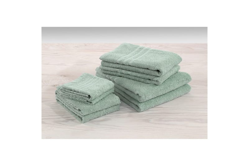 Dusjhåndkle Basic Frotté 65 x 130 cm - Grønn - Tekstiler - Tekstiler baderom - Håndklær