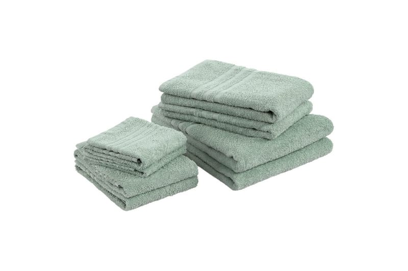 Dusjhåndkle Basic Frotté 65 x 130 cm - Grønn - Tekstiler - Tekstiler baderom - Håndklær