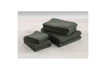 Dusjhåndkle Basic Frotté 65 x 130 cm - Mørk grønn - Tekstiler - Tekstiler baderom - Håndklær