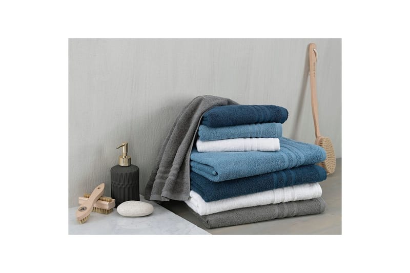 Dusjhåndkle Basic Frotté 65 x 130 cm - Marineblå - Tekstiler - Tekstiler baderom - Håndklær