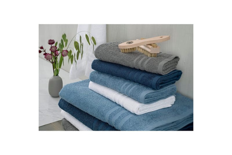 Dusjhåndkle Basic Frotté 65 x 130 cm - Marineblå - Tekstiler - Tekstiler baderom - Håndklær