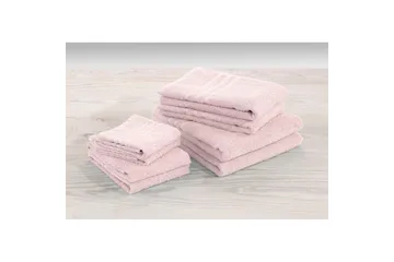 Dusjhåndkle Basic Frotté 65 x 130 cm - Rosa - Tekstiler - Tekstiler baderom - Håndklær