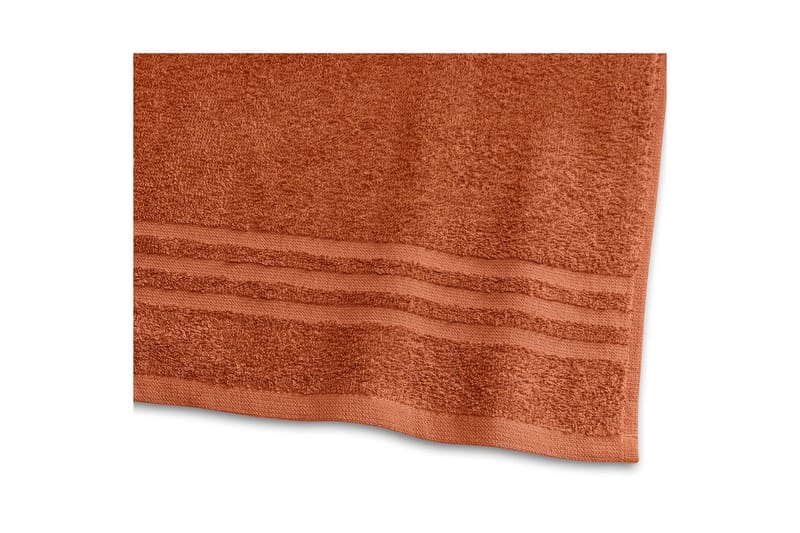 Dusjhåndkle Basic Frotté 65 x 130 cm - Rust - Tekstiler - Tekstiler baderom - Håndklær og badehåndkle