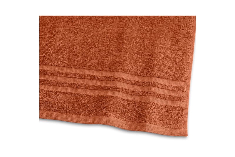 Dusjhåndkle Basic Frotté 65 x 130 cm - Rust - Tekstiler - Tekstiler baderom - Håndklær og badehåndkle